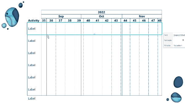 Gráficos Gantt, Mekko e cascata criados com o Ampler Charts no PowerPoint