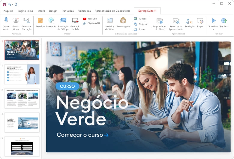 ispring-criacao-de-cursos-e-learning-ambiente power point-osb-software